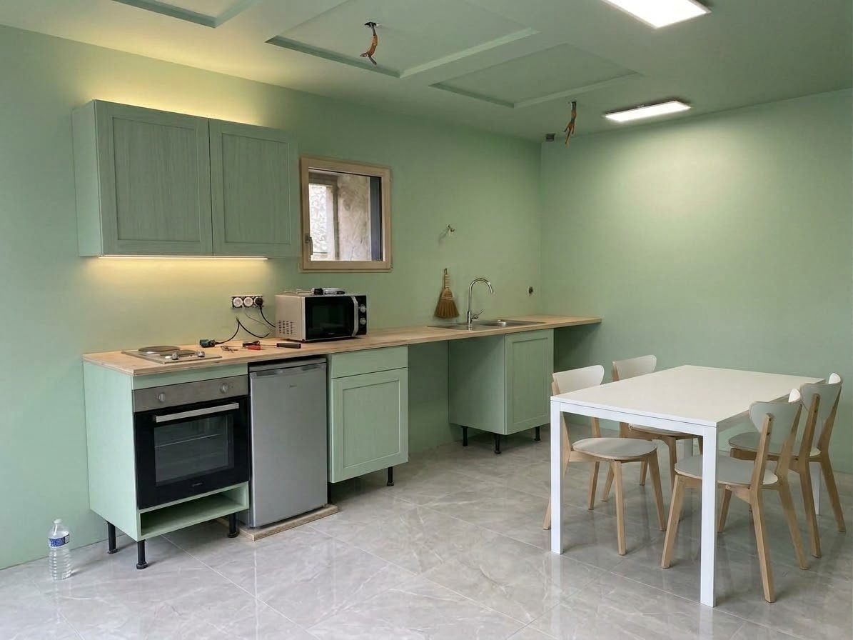 Représentation du projet : la cuisine du studio PMR