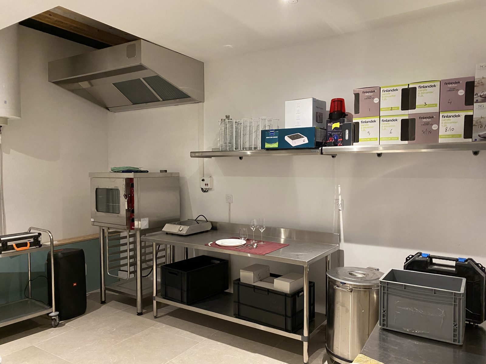 L’espace traiteur de la salle de réception